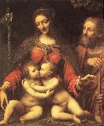 LUINI, Bernardino Holy Family with the Infant St John af china oil painting artist